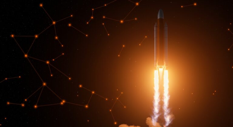 Lanzamiento exitoso del cohete SpaceX Starship V3, simbolizando el crecimiento de la industria NewSpace y las oportunidades para startups aeroespaciales.