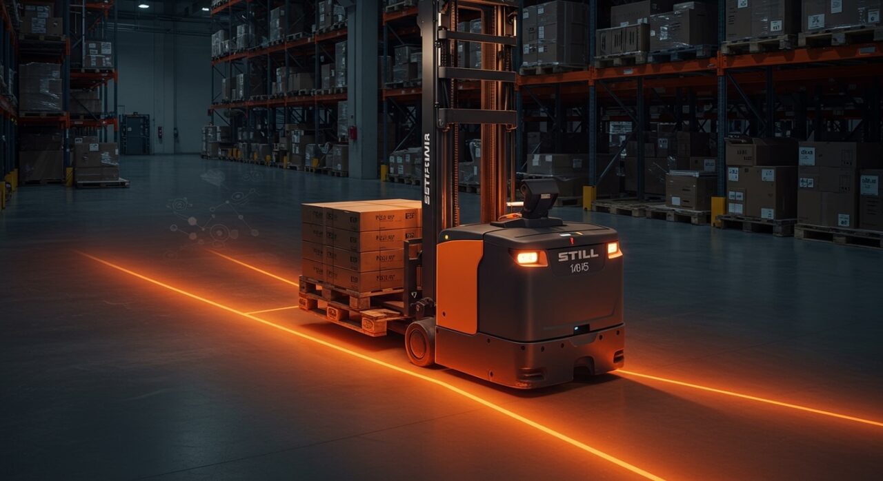Automatización logística con la transpaleta STILL AXL 15 iGo para carga de camiones eficiente sin obra civil.