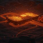 Infraestructura masiva de centro de datos para IA, representando el proyecto Stratos Utah y el impacto en el ecosistema startup.