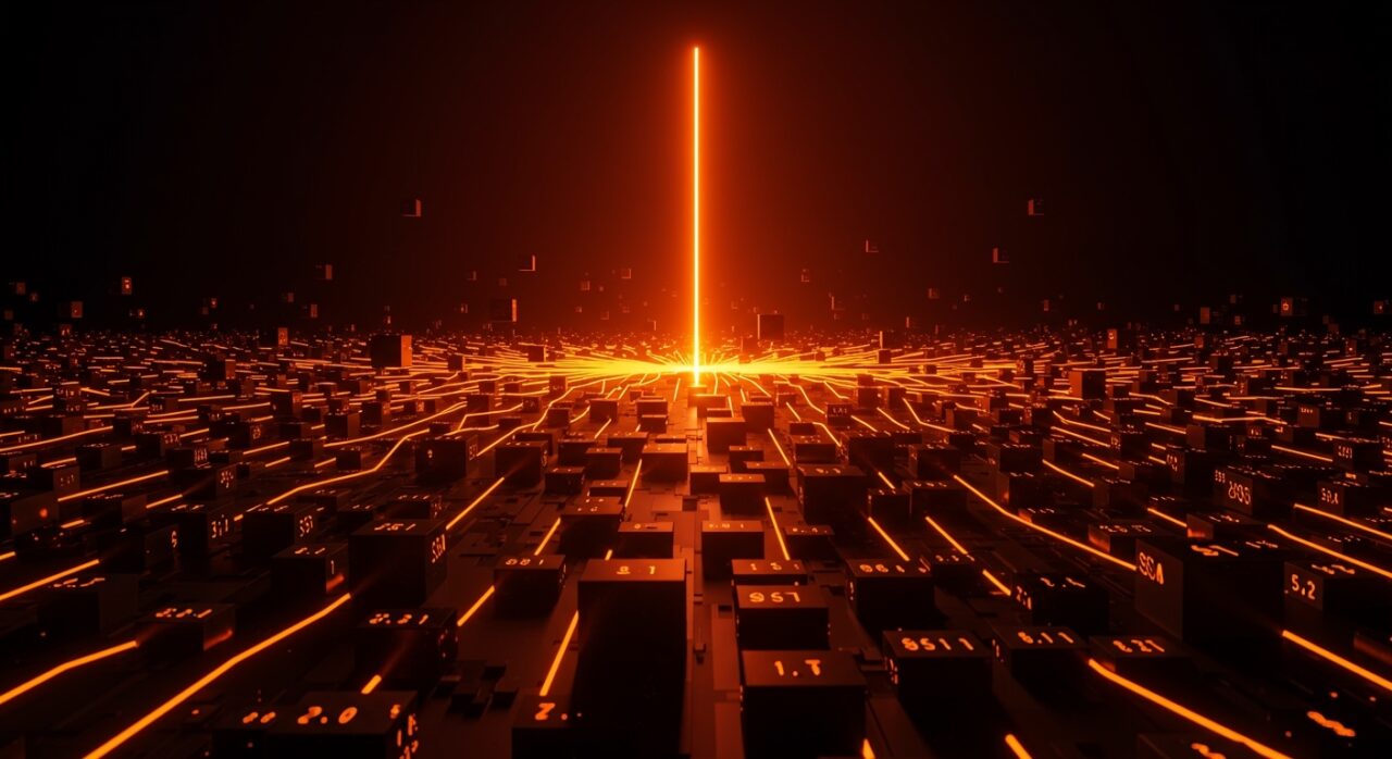 Representación conceptual de una ventana de contexto masiva de 12 millones de tokens para IA y agentes, optimizando costos para startups.