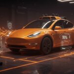 Tesla Model Y superando pruebas de seguridad ADAS de NHTSA 2026, representando el avance de la IA en la movilidad autónoma.