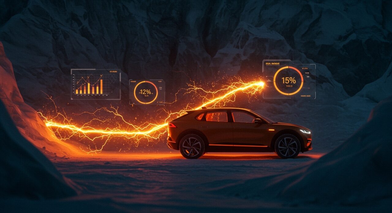 Coches eléctricos chinos superando pruebas de frío extremo en Noruega, representando la competitividad de la movilidad eléctrica asiática.