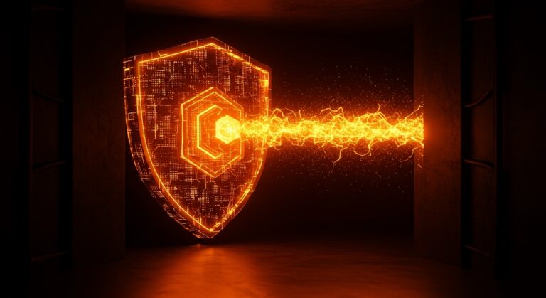 Inversión de venture capital en IA defensiva, representando la fusión de seguridad tecnológica y funding estratégico.