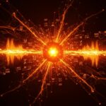 Representación conceptual de modelos de interacción de IA multimodal con audio, video y texto en tiempo real para founders.