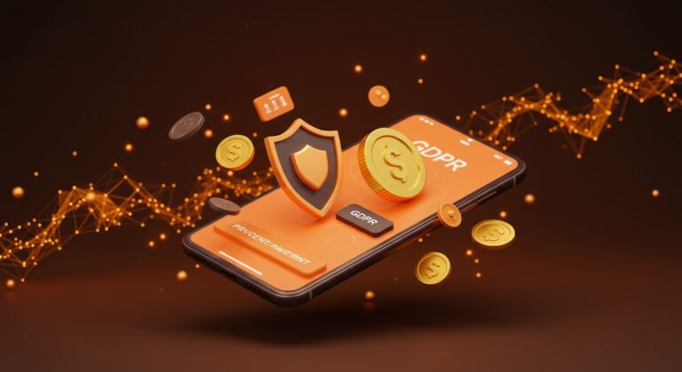 Concepto visual de monetización de TikTok y modelo consent-or-pay para startups y marketing digital.