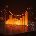 Representación visual de la caída de ingresos publicitarios y la necesidad de diversificación de ingresos en startups tecnológicas.
