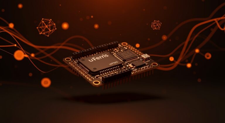 Placa de desarrollo uFerris para Rust embebido e IoT, optimizando el hardware open source para sistemas embebidos.