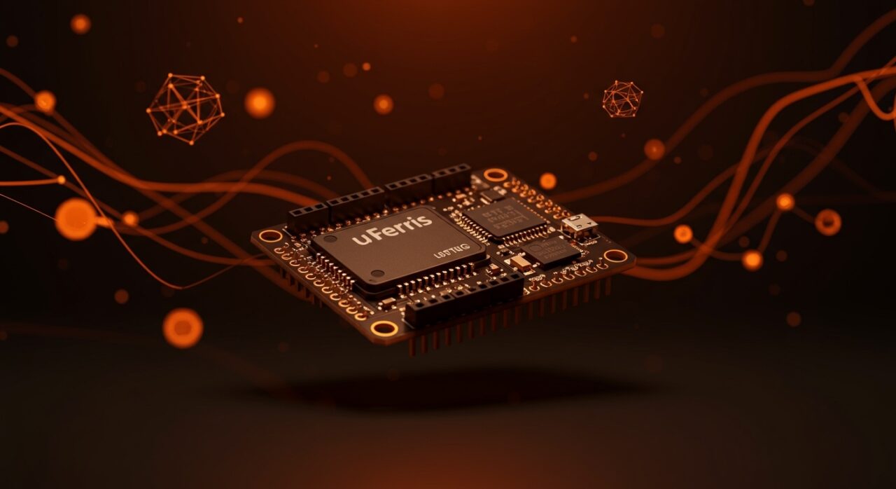 Placa de desarrollo uFerris para Rust embebido e IoT, optimizando el hardware open source para sistemas embebidos.