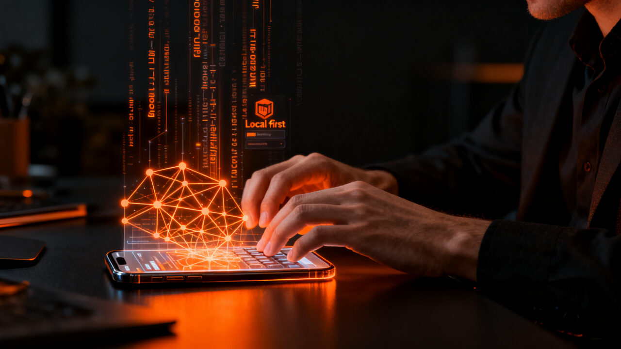 Teclado con agentes de inteligencia artificial para móviles, representando la automatización y el futuro de la productividad en startups.