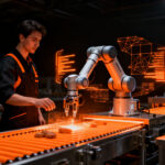 Automatización agroalimentaria con cobots, representando la digitalización y eficiencia operativa en el sector agritech.