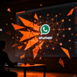 Ciberseguridad corporativa: profesional protegiendo datos contra malware en WhatsApp Desktop para startups.