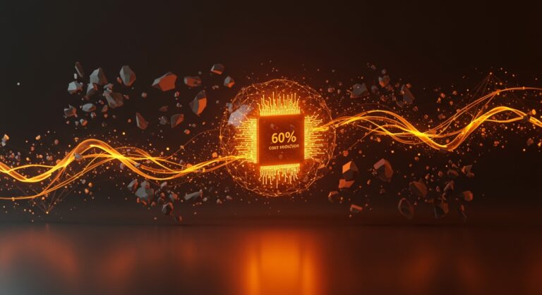 Representación visual de la IA multimodal Qwen3.7-Plus de Alibaba, destacando la eficiencia de costos y la capacidad de procesamiento de datos para startups.