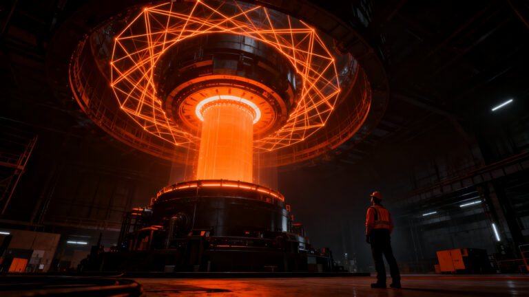 Reactor nuclear privado Antares logrando criticidad, representando el avance en energía deep tech y startups nucleares.