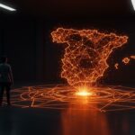 Profesionales en la feria AOTEC 2026 discutiendo sobre soberanía digital e infraestructuras inteligentes para startups.