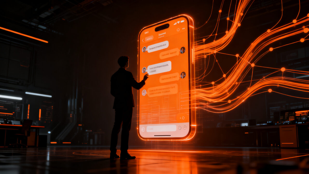 Agente de IA conversacional integrándose en Apple Messages for Business, transformando la atención al cliente en startups.
