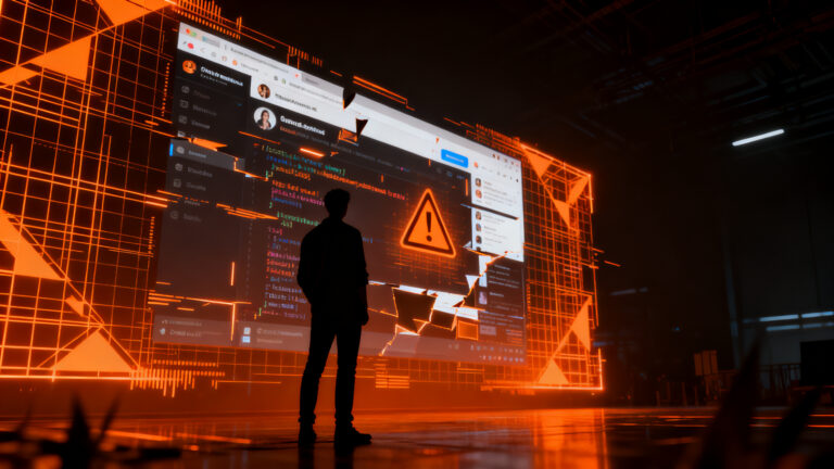 Desarrollador analizando riesgos de automatización de Instagram con computer vision y visión artificial para evitar bloqueos.