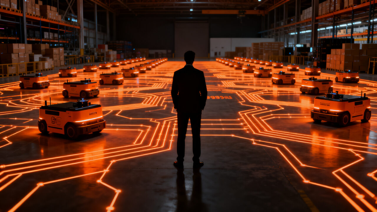 Automatización logística en Valencia 2026, mostrando la digitalización y el avance de la industria 4.0 en el sector.