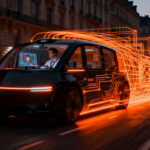 Robotaxi autónomo de Baidu Apollo Go operando en calles suizas representando la expansión de movilidad inteligente Nivel 4 en Europa.