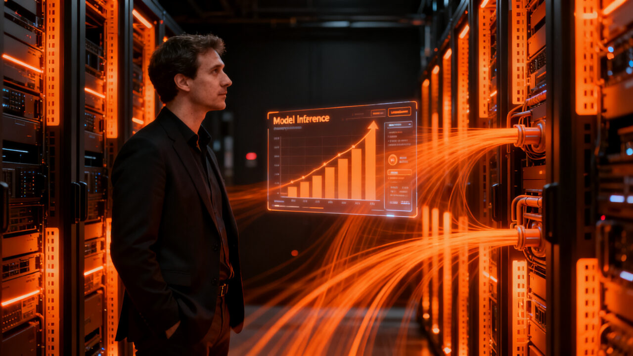 Fundador de startup analizando infraestructura de IA tras ronda de inversión serie F de Baseten, optimización de inferencia.