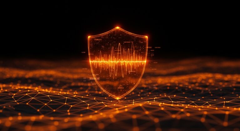 Representación conceptual de AuditorIA, plataforma de IA para compliance financiero y monitoreo de comunicaciones corporativas en regtech.