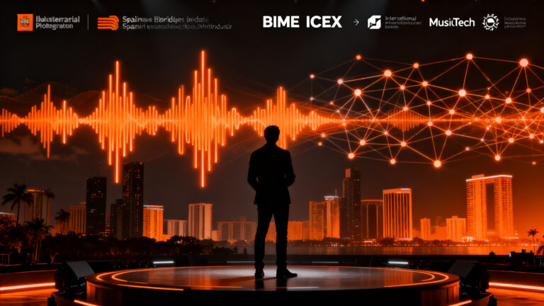 Startup de tecnología musical española expandiéndose internacionalmente en el evento BIME Miami 2026.