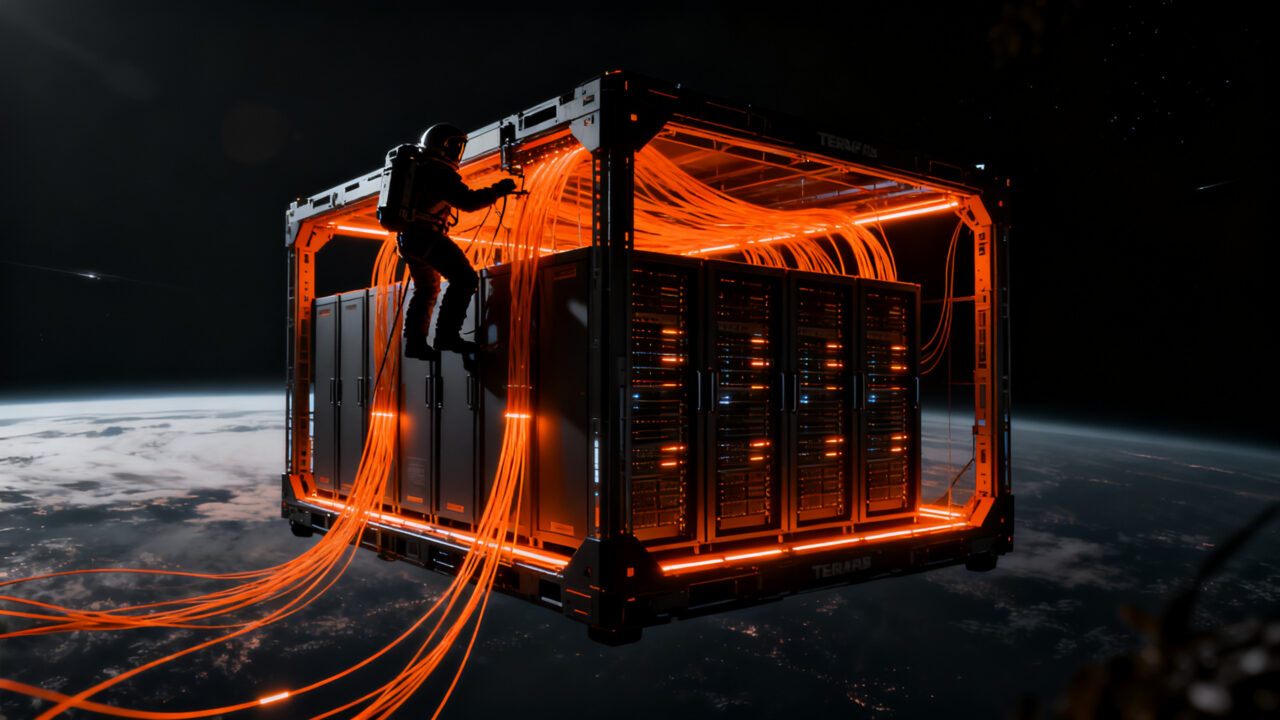Centros de datos espaciales y computación orbital, representando la infraestructura de IA del futuro y el impacto de Starship.