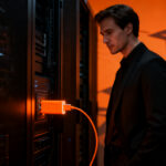 Malware USB robando criptomonedas, concepto de ciberseguridad para startups y protección de activos digitales.