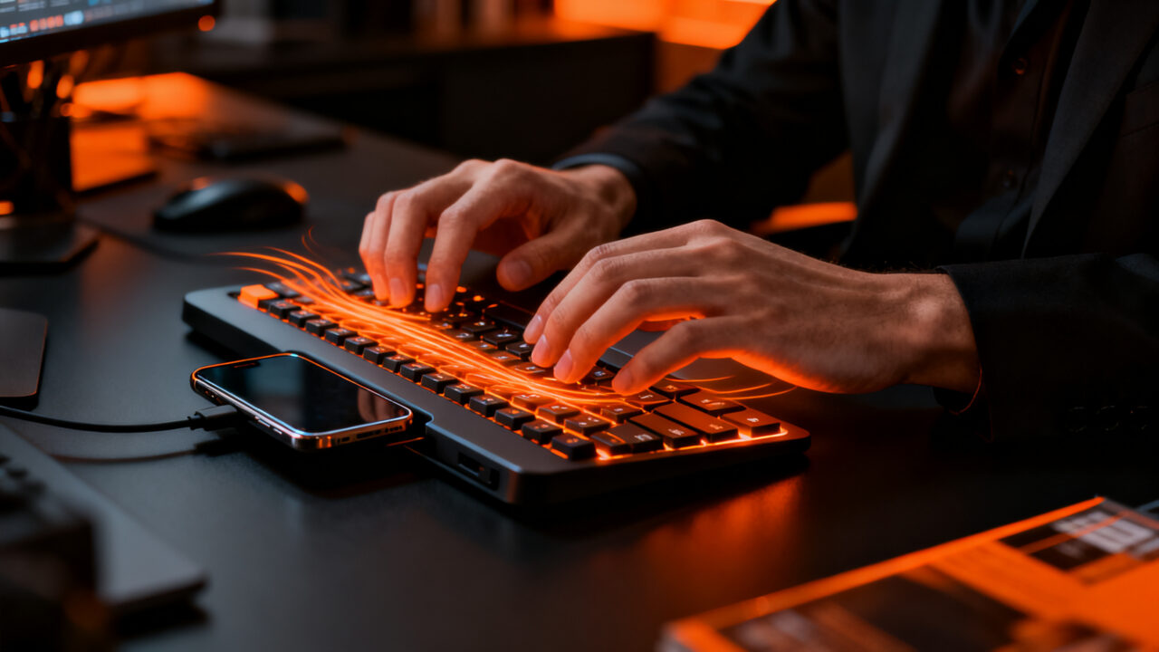 Smartphone Clicks Communicator con teclado físico para productividad móvil en 2026.