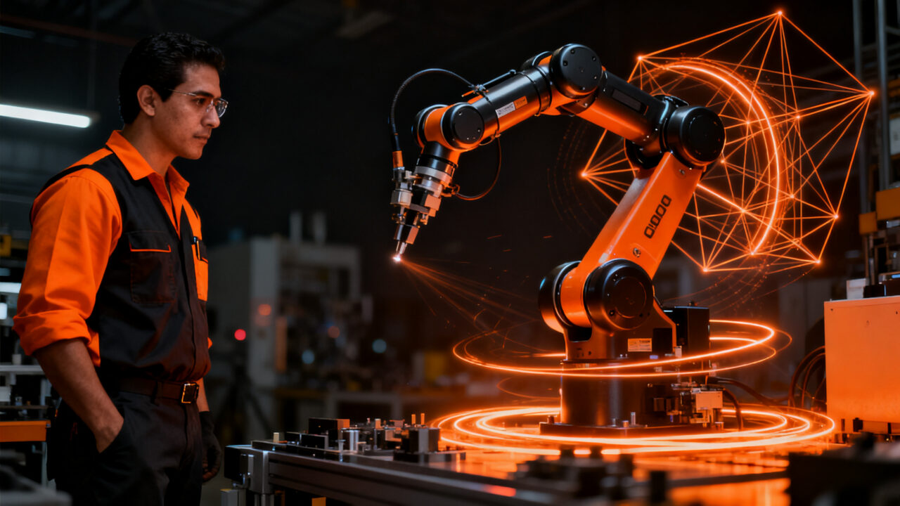 Cobots y automatización industrial en la manufactura mexicana, impulsando la Industria 4.0 con robots colaborativos.
