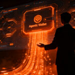 Agente de IA de Coinbase realizando pagos autónomos con stablecoins en la economía de agentes digitales.