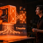 Representación visual de la era de la IA agéntica y hardware de alta potencia en el ecosistema de startups.