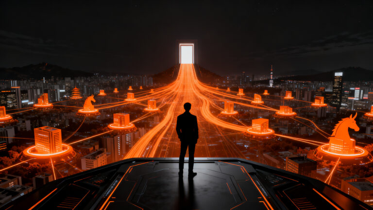 Inversión masiva en startups de Corea del Sur, simbolizando el crecimiento del ecosistema emprendedor asiático y la expansión global de empresas.