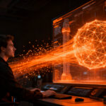 Agente de IA empresarial procesando grandes volúmenes de datos con Couchbase para escalabilidad en tiempo real.