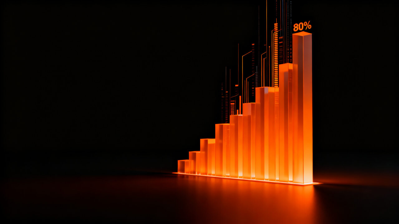 Gráfico abstracto de crecimiento económico en la App Store representando la monetización móvil y el ecosistema startup.