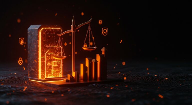 Representación conceptual de la valoración de Cyera y el crecimiento de startups de ciberseguridad con enfoque en múltiplos de ARR.