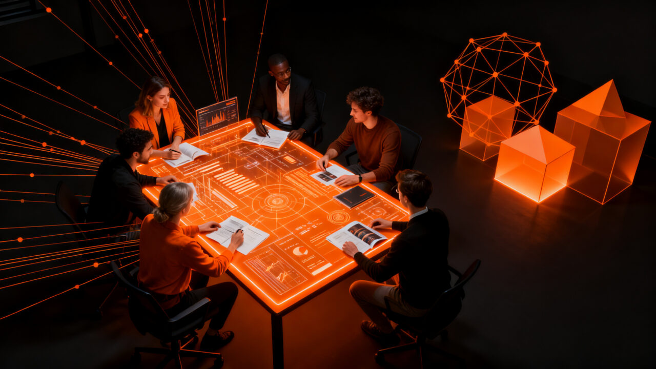 Founders hispanos colaborando en análisis de datos y estrategia SEO para el ecosistema startup.