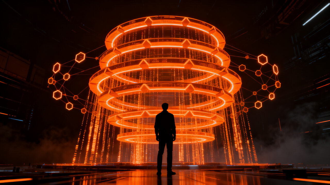Representación visual de la seguridad en agentes autónomos de IA según el DeepMind AI Control Roadmap, destacando capas de protección y gobernanza tecnológica.