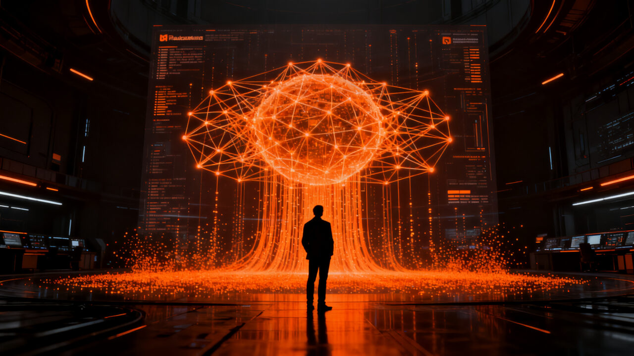 Emprendedor analizando una red neuronal compleja tras la ronda de financiación récord de DeepSeek en 2026.