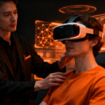 Startup de HealthTech DynamicsVR utilizando realidad virtual para rehabilitación médica, representando inversión y crecimiento.
