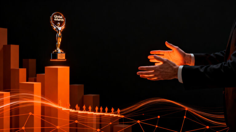 Fundador startup alcanzando premio digital eAwards España 2026, representando financiación no dilutiva y aceleración tecnológica.