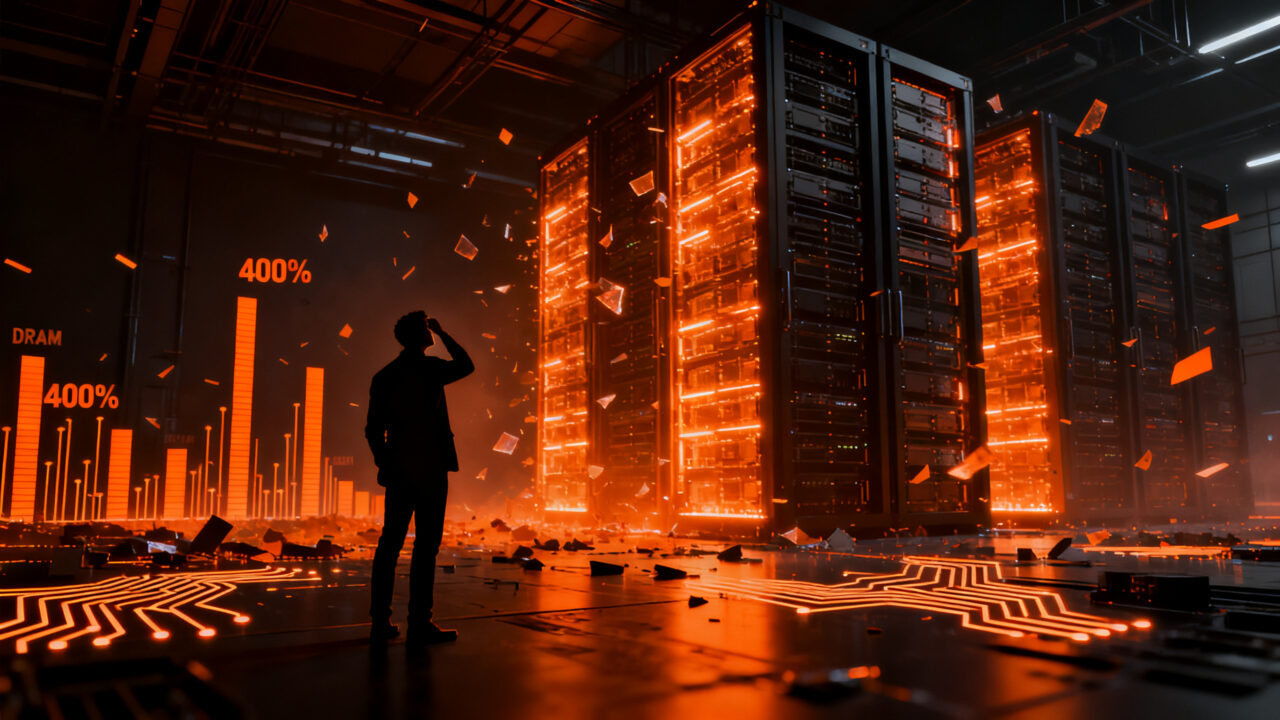 Crisis de hardware y escasez de memoria DRAM para startups y centros de datos por la IA.