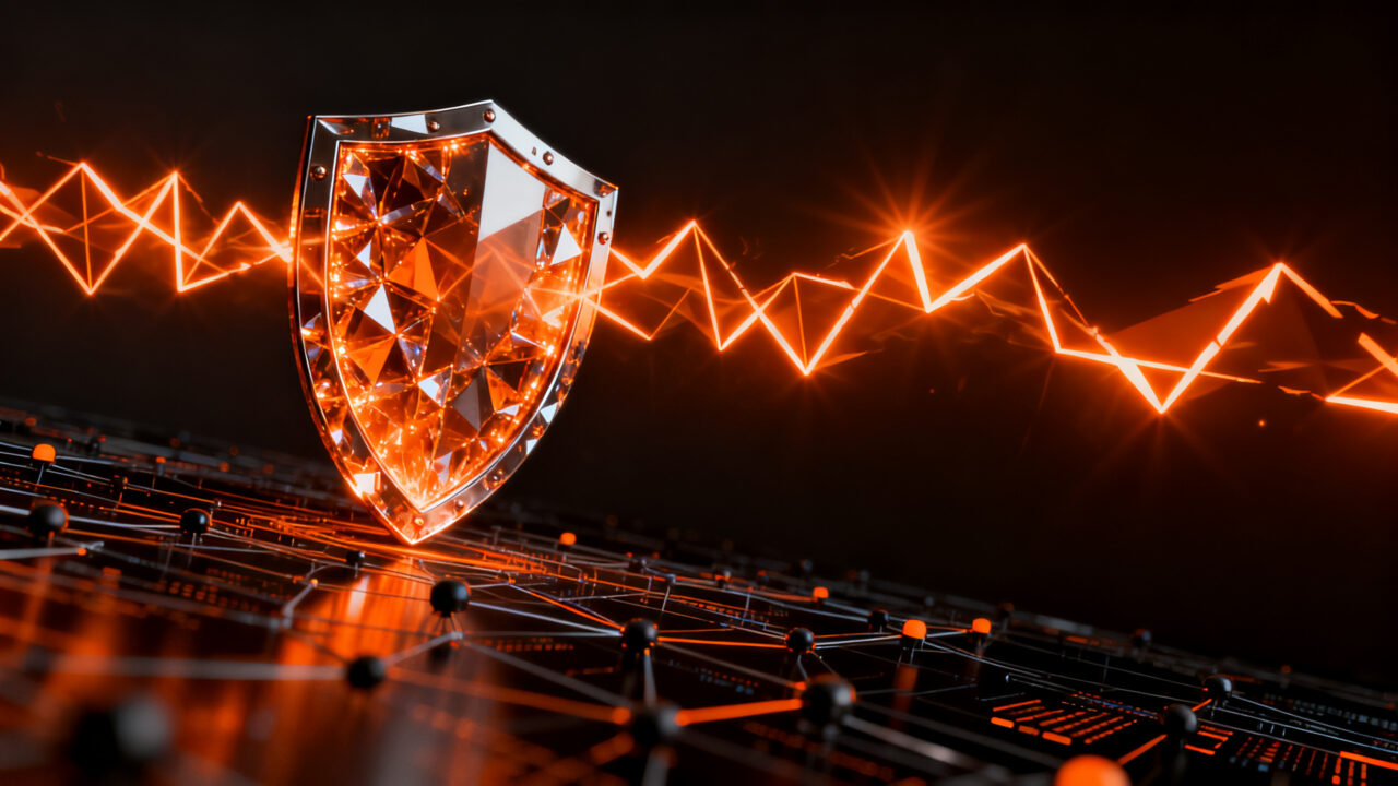 Escudo de litio protegiendo infraestructura digital contra el impacto de tormentas solares en la resiliencia tecnológica de startups.