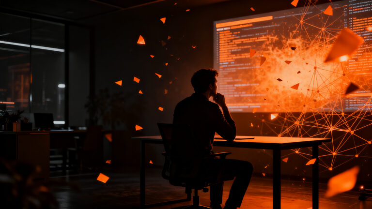 Founder gestionando el agotamiento y la fatiga informativa para mantener la salud mental y productividad en su startup.
