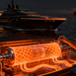 Superyate Feadship Breakthrough utilizando hidrógeno líquido, representando innovación en sostenibilidad marítima y deep tech.
