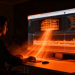 Desarrollador trabajando en edición de video offline mediante WebAssembly y FFmpeg WebCLI, garantizando privacidad total en el navegador.