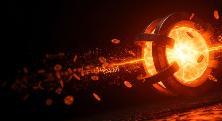 Representación visual de la fusión nuclear y el financiamiento masivo para deep tech en energía limpia.