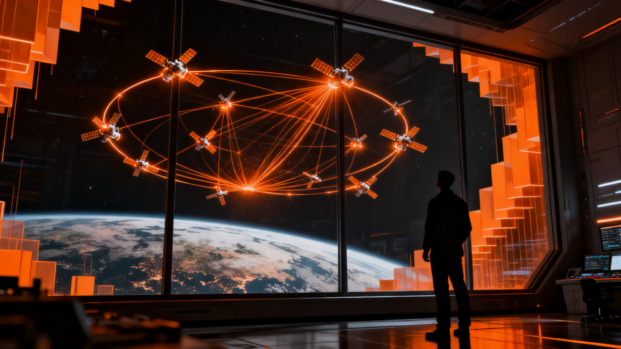 Startup aeroespacial española FOSSA Systems operando satélites LEO, representando la escalabilidad y conectividad satelital deep tech.