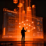 Ingeniero analizando métricas de calidad de código IA con FrontierCode para entornos de producción, representando el futuro de los agentes de programación.