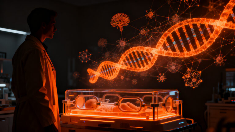 Fundador de Gamow Labs utilizando IA avanzada para diagnóstico genético en neonatos, transformando la medicina en NICU.