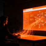 Fundador utilizando Gemini en Chrome para escalar su startup con inteligencia artificial en Latinoamérica.